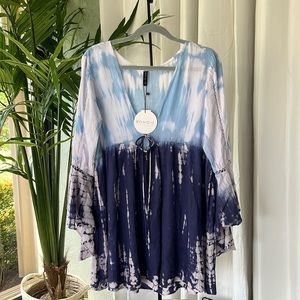 Bo Ho Me Blouse with bell sleeves Size L